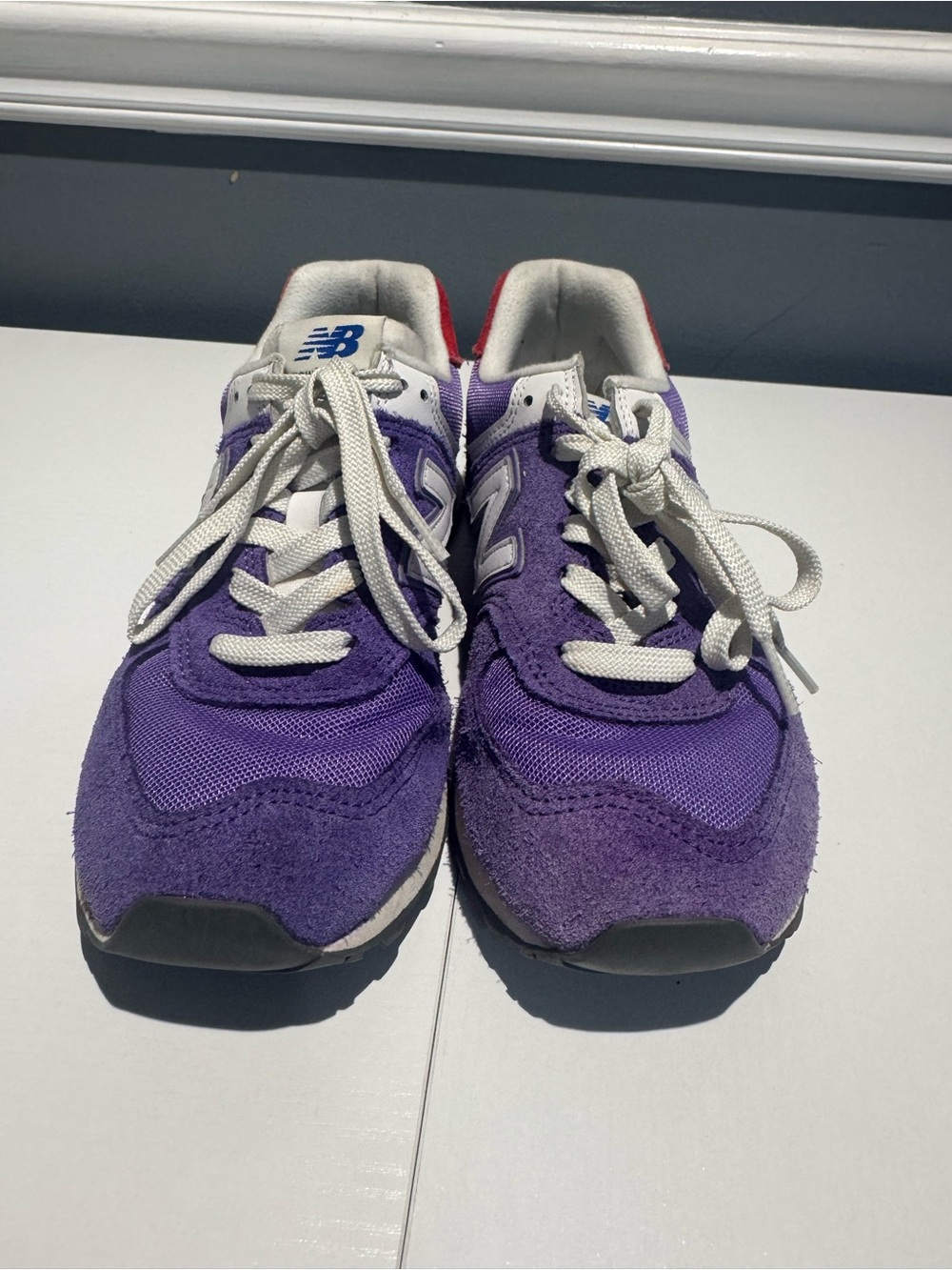 New Balance Kids' Purple and White Sneakers